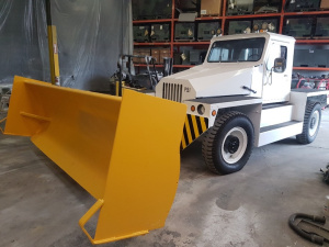PSI MB-4 Aircraft Tug/ Snow Plow Truck: Front Driver side
